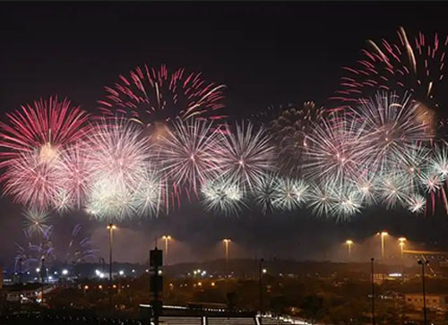 镇赉县焰火晚会